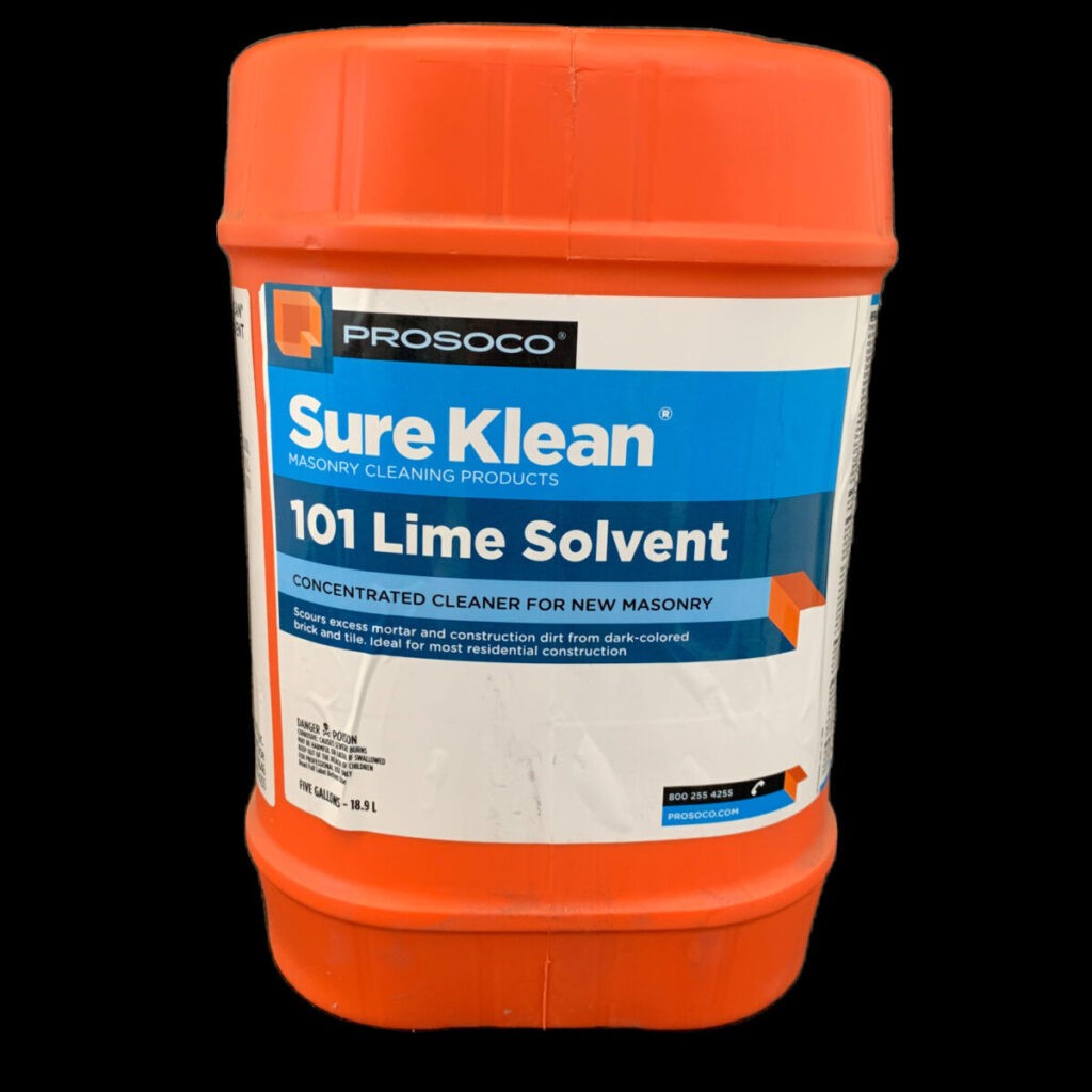 Sure Clean 101 Lime Solvent 5gal : Excess Mortar