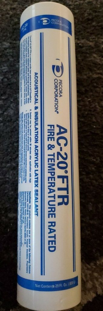 Pecora AC-20 FTR Tru White : Acrylic Latex 29 oz Tube