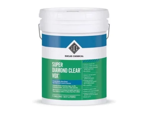 One 5 gallon bucket of Super Diamond Clear VOX which is a VOC compliant, water-based acrylic curing and sealing compound.