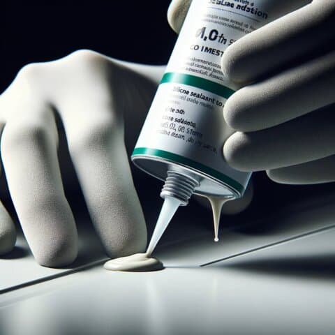 Silicone sealant a joint