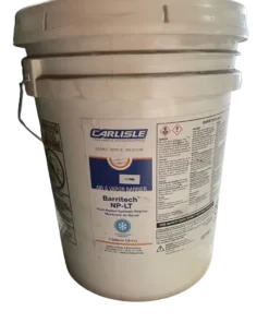 One 5 Gallon bucket of CarlIsle Barritech NP LT liquid applied air and vapor barrier membrane.