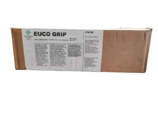 A box of Euco Grip concrete sealer additive for enhanced grip and slip resistance