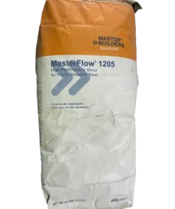 A bag of MasterFlow 1205 grout