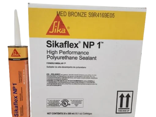 A box and tube of Sikaflex NP1 caulk