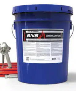 A 5 gallon bucket of SNS Smoke N Sound sealant