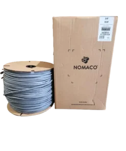 One of two rolls of 3/8" Nomaco SOF Rod next to the box it is from