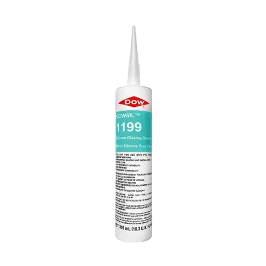 A 10oz tube of DOWSIL silicone glazing sealant (SGS) 1911